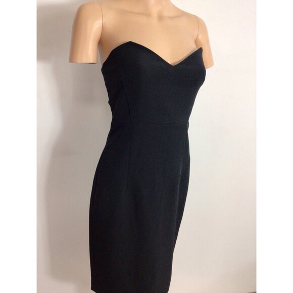 French Connection Black Strapless Dress Womens 4 New - Picture 4 of 10